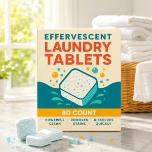 8O Count Concentrated Laundry Detergent Sheets for Stain Removal