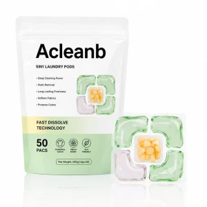 8g Baby Heart-Shaped 5 Chamber Disposable Pods Hypoallergenic Mild Anti-Allergen Color Protection OEM Baby Apparel Detergent