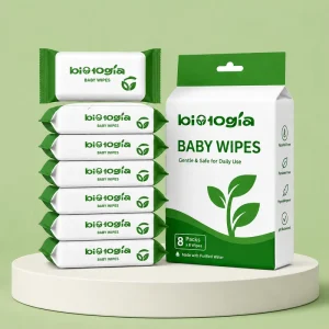 8pcs Pocket Mini Portable Alcohol-Free Antibacterial Non-Woven Baby Wet Wipes for Travel and Outdoor Use