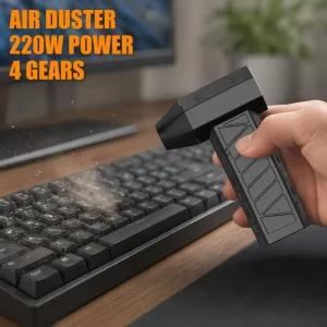 90000RPM Cordless Air Duster 4 Gear Brushless Motor Portable Electric Blower for Keyboard Car PC Cleaning