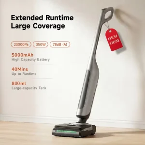 90°C Drying 180° Lying-Down Cordless Wet and Dry Floor Washer Vacuum Cleaner