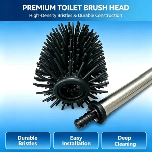95mm High-Density Black Toilet Bowl Cleaning Brush