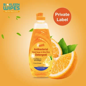96% USDA 19.4Fl Oz 573ML Lemon Orange Scented Dishwashing Liquid Dish Soap Detergent