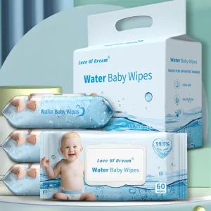 99.9% Purified Water Baby Wipes for Hands Mouth Alcohol Free Fragrance Free Hypoallergenic Cleansing Tissues 180 Counts