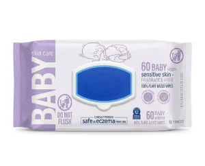 99.9% Water Based Non Woven Antibacterial Extra Soft Eco Friendly Unscented Hypoallergenic Baby Wipes 100 Count