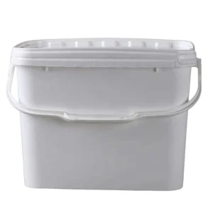 9L Rectangular Plastic Buckets with Lids and Handle