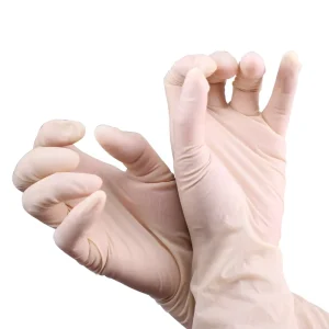 9inch Disposable Industrial Grade Latex Gloves Powder Dust Free Gloves for Lab Biopharmaceutical