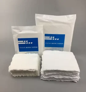 9x9inch Class 100 Lint Free Cleaning Semiconductor Laser Cut Polyester Cleanroom Wiper Cloth