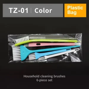 A Practical Cleaning Brush Set with OPP Bag and Long Handle Straws