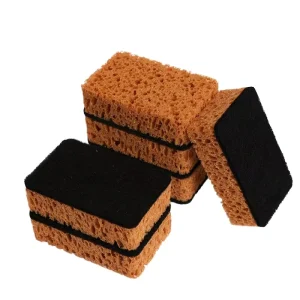 A3361 Double-Sided Hanging Kitchen Dishwashing Sponge Wood Pulp Cotton Scouring Pad