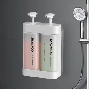 ABS Wall-Mounted Manual Liquid Soap Dispenser Bottle Holder for Toilet and Hotel Use