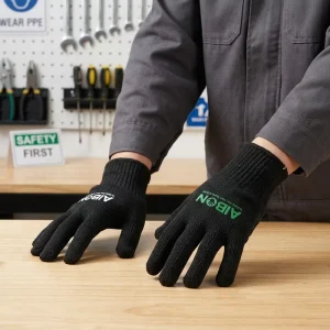 AIBON OEN Industrial Safety Gloves HPPE Cut Resistant Level 5 ANSI Certified Cut Proof Protective Work Gloves Customizable