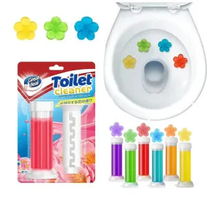 AJYF Factory Toilet Gel Stamp 6 Pack Toilet Bowl Cleaning Click Gel Cleaner Flower Stamp