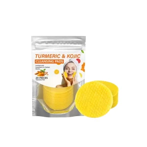 AMZ Turmeric Cleansing Pads Soft Skin Friendly Daily Facial Cleansing Brightening Moisturizing Refreshing Wet Dry Use