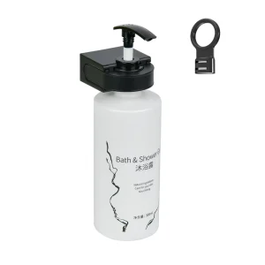 AOLQ Wall Mounted Hotel Manual Shower Gel Liquid Shampoo Sanitizer Soap Dispenser Holder Bracket with Magnetic Lock