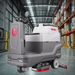 ARES700 Electric Ride-on Floor Scrubber Heavy Duty Dual Brush Commercial Cleaner for Supermarket Tile Floors