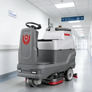 ARES700 Industrial Ride-on Floor Scrubber Dual Brush Motors 90L/110L Tank Cold Water Commercial Cleaner