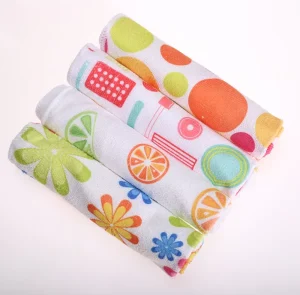 AZO Free Household Cleaning Cloth Super Cleaning Printing Microfiber Cleaning Cloth