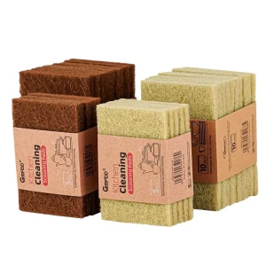Abrasive Sisal Sponge Scouring Pad for Rust Removal and Kitchen Cleaning