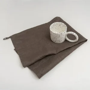 Absorbent Dish Kitchen Towel Pure Stripe and Plain Linen Terry Towelling Tea Towels Custom Print Embroidery Logo