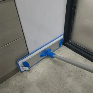 Absorbent Long Stainless Steel Handle Pole Microfiber Fabric Rectangular Flat Mop for Marble Floor Cleaning