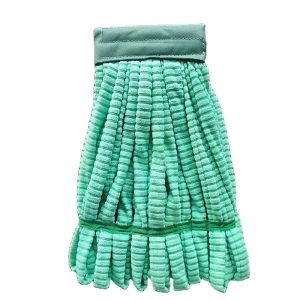 Absorbent Microfiber Cloth Mop Head with Tiger Clamp for Hotel and Property Cleaning Maintenance