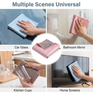 Absorbent Microfiber Kitchen Towels Reusable Glass Cleaning Cloths for Bar Home and Hotel