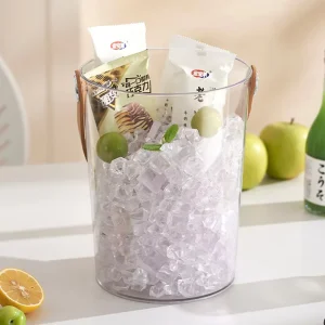 Acrylic PET Ice Bucket High Color Value Beer Fruit Bucket 4.5L Large Capacity Waterproof Minimalist Style Household
