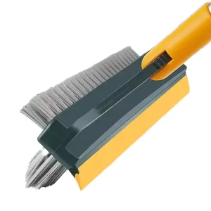 Adjustable 3 in 1 Aluminum Broomstick Plastic Home Cleaning Brush Water Squeegee Stiff Bristle for Corner Gap Floor Cleaning