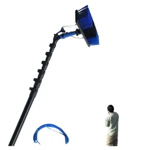 Adjustable Aluminum Solar Panel Cleaning Kit with Water-Fed Pole Window Cleaning System