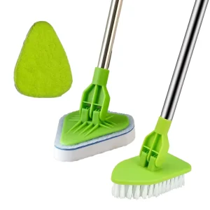 Adjustable Extendable Household Scrub Brush 2 in 1 Self Foam Nano Sponge Bristle Cleaner Multi Purpose Bathroom Deep Cleaning
