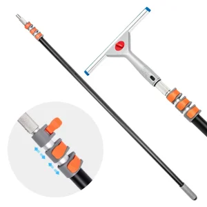 Adjustable Extendable Squeegee Pole 138 480cm Telescopic Aluminum Rod with Non Slip Grip for Efficient Window Cleaning