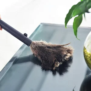 Adjustable Ostrich Feather Duster Extendable Lightweight Plastic Handle Dusting Tool