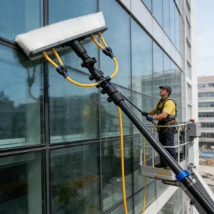 Adjustable Telescopic Rod 18ft 22ft 8m Window Washing Equipment with Full Boars Brush Household Cleaning Tools Accessories
