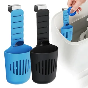 Adjustable Waterproof Stainless Steel and Silicone Toilet Tank Hanging Basket Holder