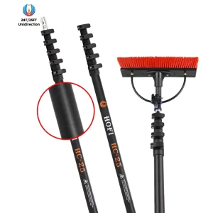 Advanced 25ft Telescopic Carbon Cleaning Tools Solar Panel Washing Machine Equipment Solar Panel Cleaning
