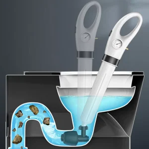 Air Pressure Drain Blaster Gun and Toilet Plunger for Sink, Bathroom, and Floor Drain Clogs