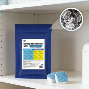 Airpurgy Solid Washing Machine Effervescent Cleaner Tablets 15g*6pcs with 80% for Ingredients for Front Top Load Washers