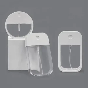 Alcohol Based Hand Sanitizer Bottle 40ML 45ML Plastic Square Spray with Separate Compartments