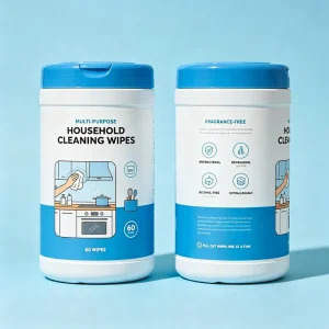 Alcohol Free Disposable Cleansing Wet Wipes Canister Household Surface Disinfecting Wipes for Kitchen