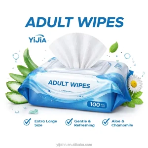Alcohol Free Eco Friendly Adult Wet Wipes Soft Nonwoven Individually Wrapped Flushable Body Cleansing Daily Use Custom Fragrance