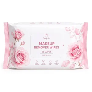 Alcohol Free Portable Makeup Remover Wipes 25pcs Gentle Sensitive Skin Cleansing
