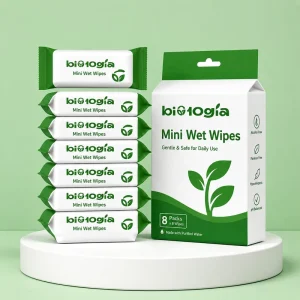 Alcohol Free Soft Wipes for Hand Cleaning Plant Based Unscented Mini Water Wipes Travel Pocket Size Cleansing Wipes