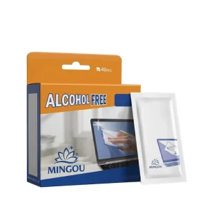 Alcohol free Eco Friendly Biodegradable Antibacterial Paper Electronic Device Cleaning Wipes