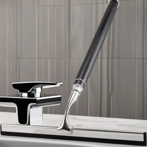 All Purpose Window Squeegee Telescopic Scraper Retractable Silicone Eco Friendly Floor Wipers Black Stainless Steel