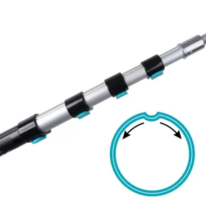Aluminium Long Rod Extendable Poles for Painting Cleaning Lightweight Household Adjustable Telescopic Cleaning Tools