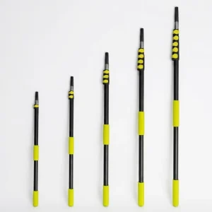 Aluminum Alloy Lightweight Telescopic Flip Fixed Lock Cleaning Extension Rod Portable