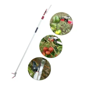 Aluminum Alloy Telescopic Pruning Shears Multi Section Pole for High Branch Fruit Tree Trimming