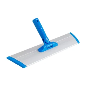 Aluminum Flat Mop with Replaceable Microfiber Pads and Steel Handle