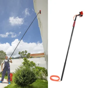 Aluminum Glass Window Wash Telescope Cleaning Tool Telescopic Rod Extension Pole 30FT Eco Friendly Customizable Color